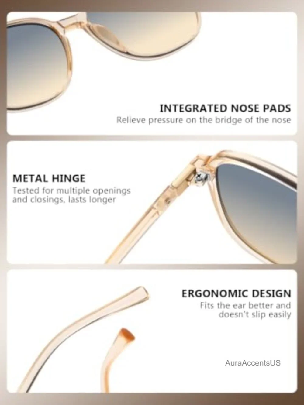 Oversized Round Plastic Sunglasses UV400 Protection Full Frame